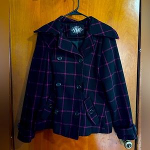 Purple and Black Checkered Jacket